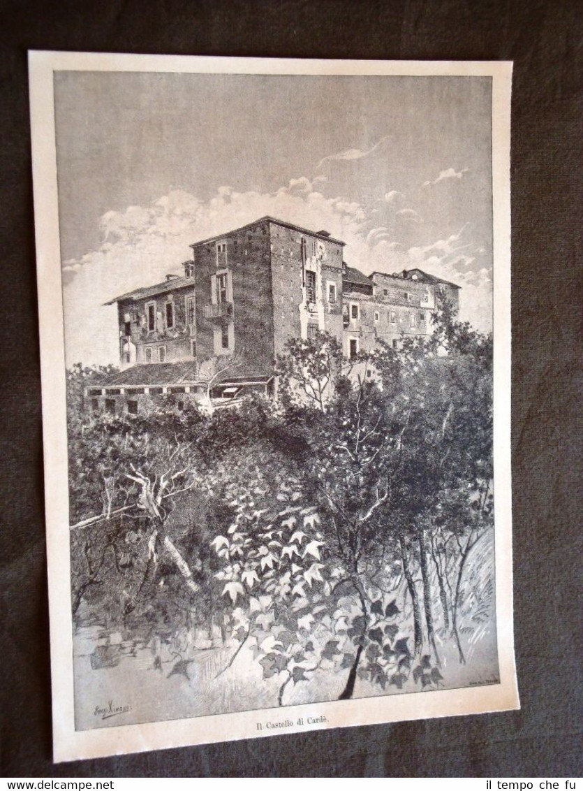 Il Castello di Cardè nel 1886