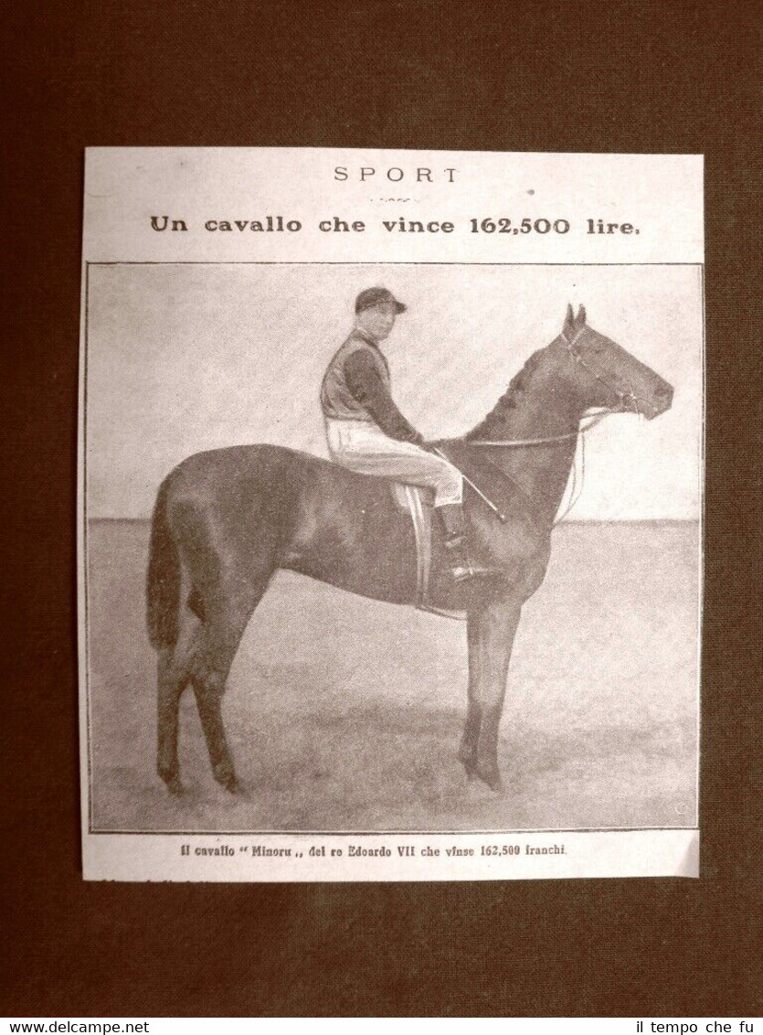 Il Cavallo Minoru nel 1909 Di proprietà di Re Eedoardo …