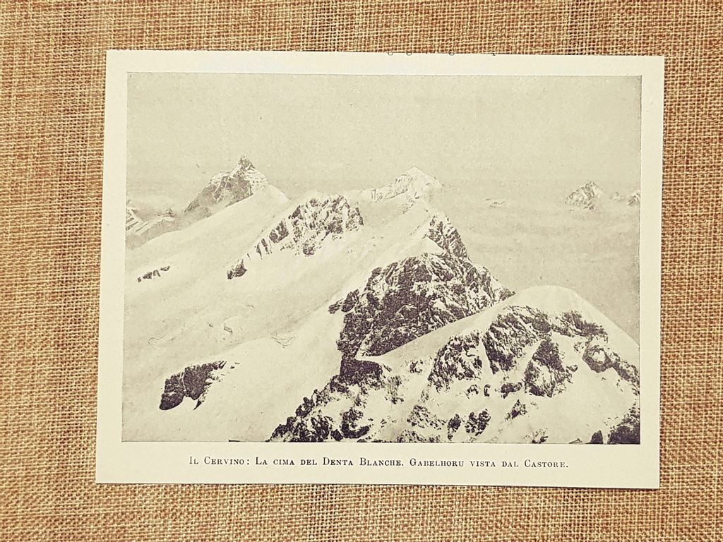 Il Cervino La Cima del Denta Blanche Gabelhotu Stampa del …