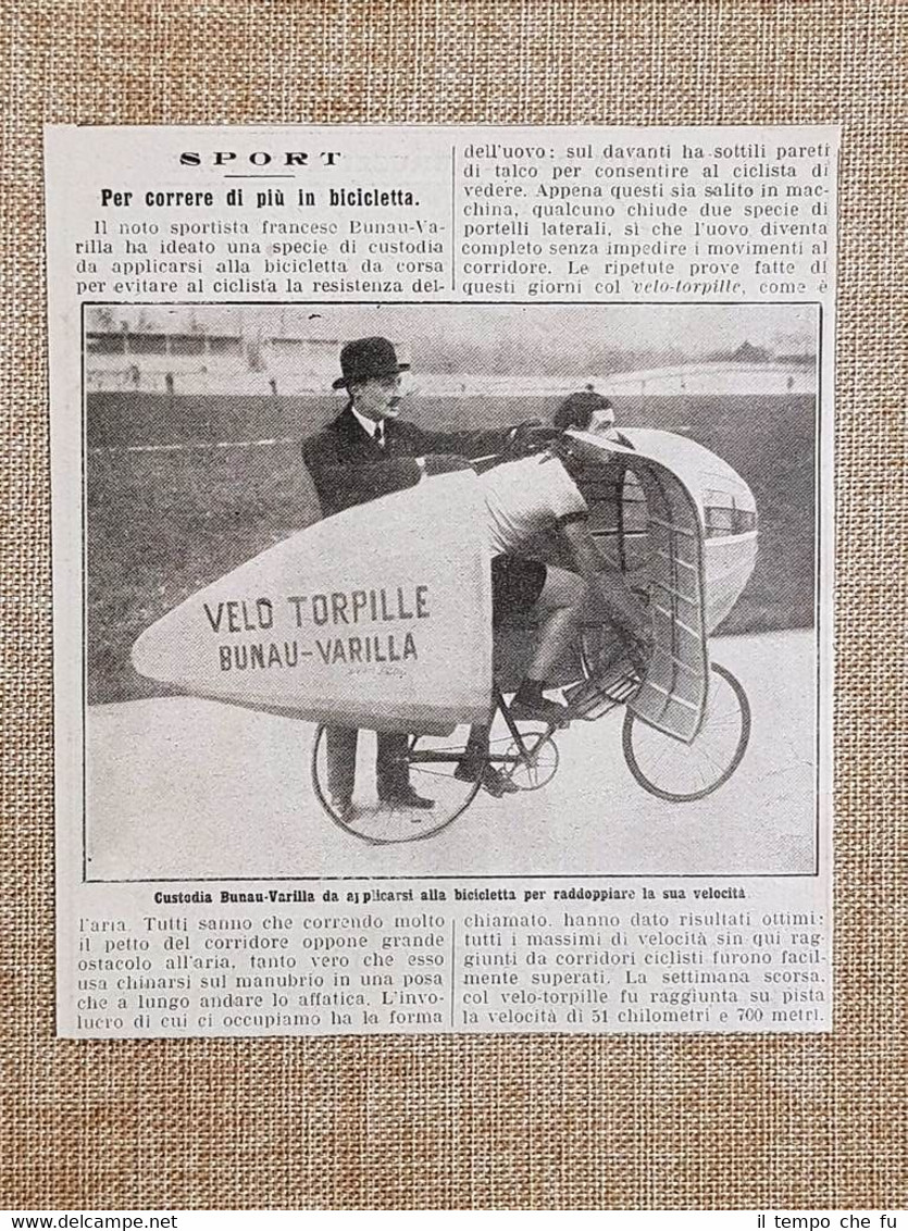 Il ciclismo nel 1914 La custodia Bunau - Varilla per …