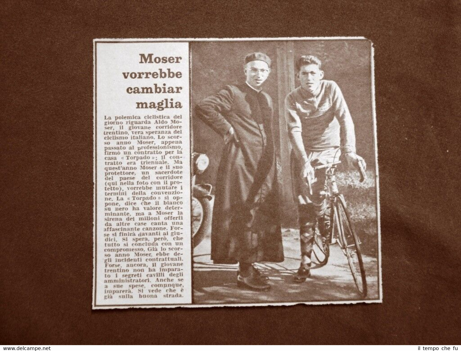 Il ciclista Aldo Moser e la questione con la Torpado …