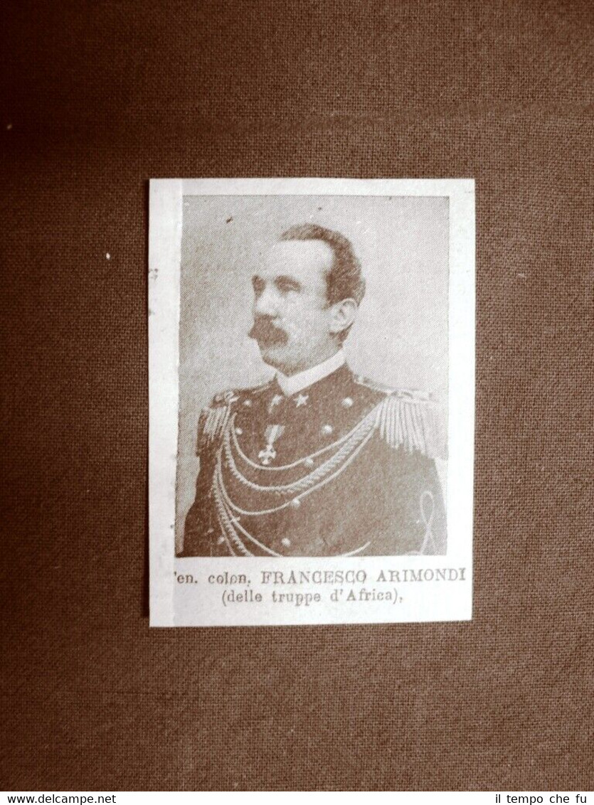 Il Colonialismo Italiano in Africa nel 1896 Ufficiale Francesco Arimondi
