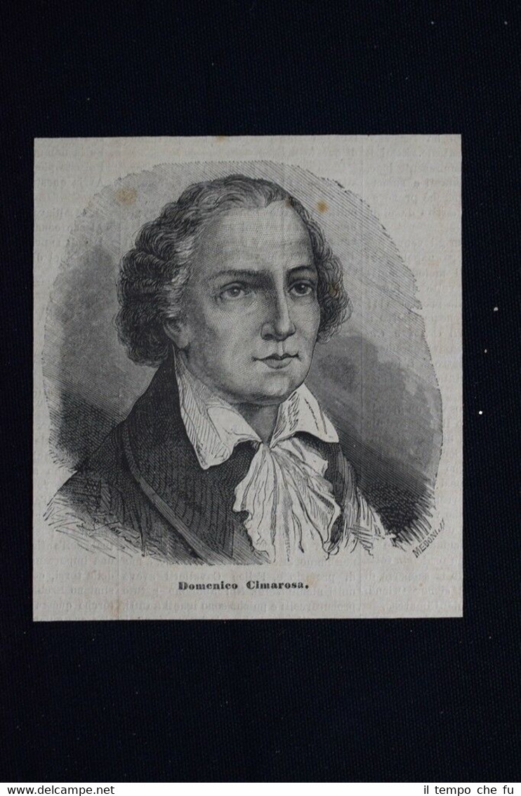 Il compositore italiano Domenico Cimarosa Incisione del 1875