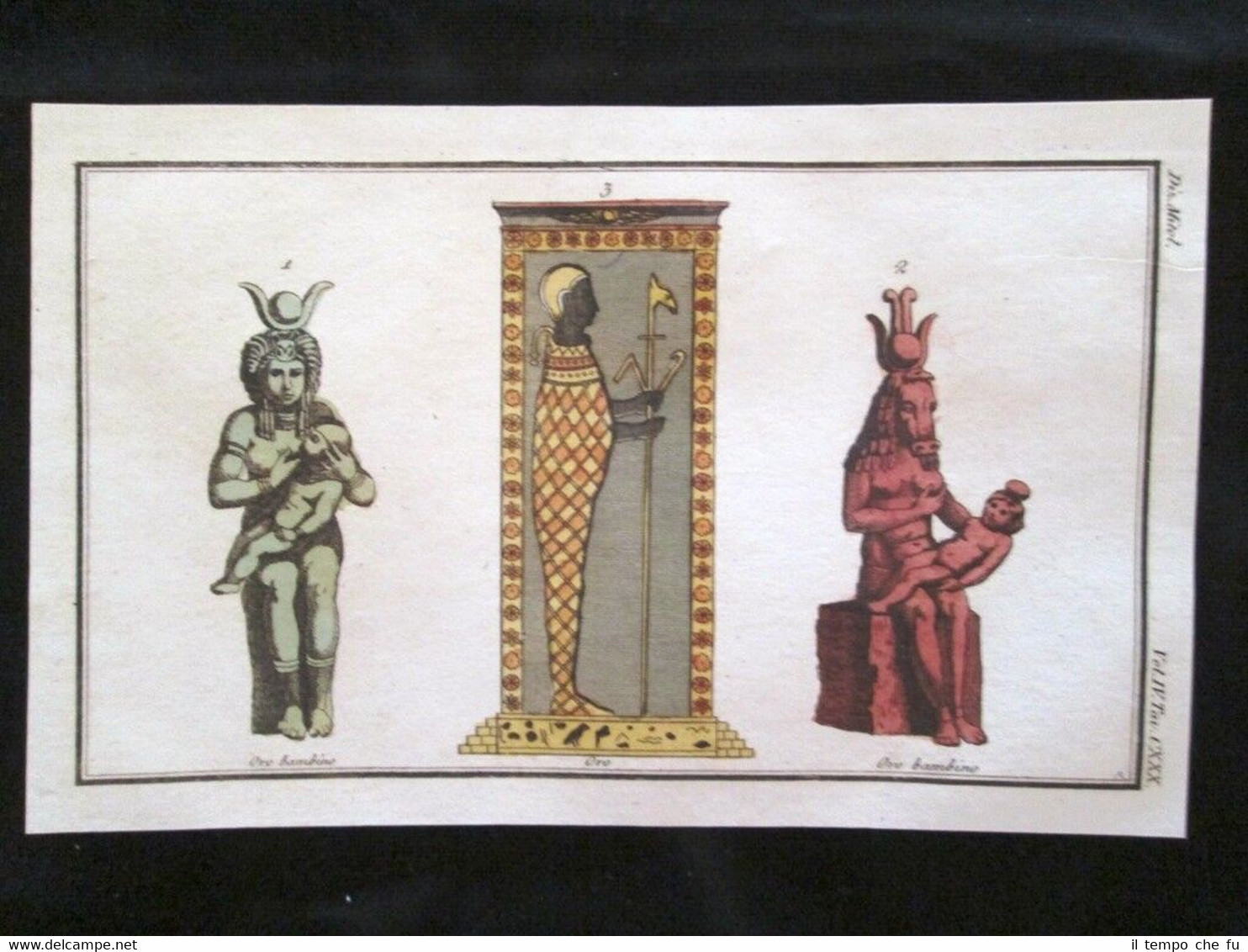 Il dio Oro Incisione colorata a mano del 1820 Mitologia …
