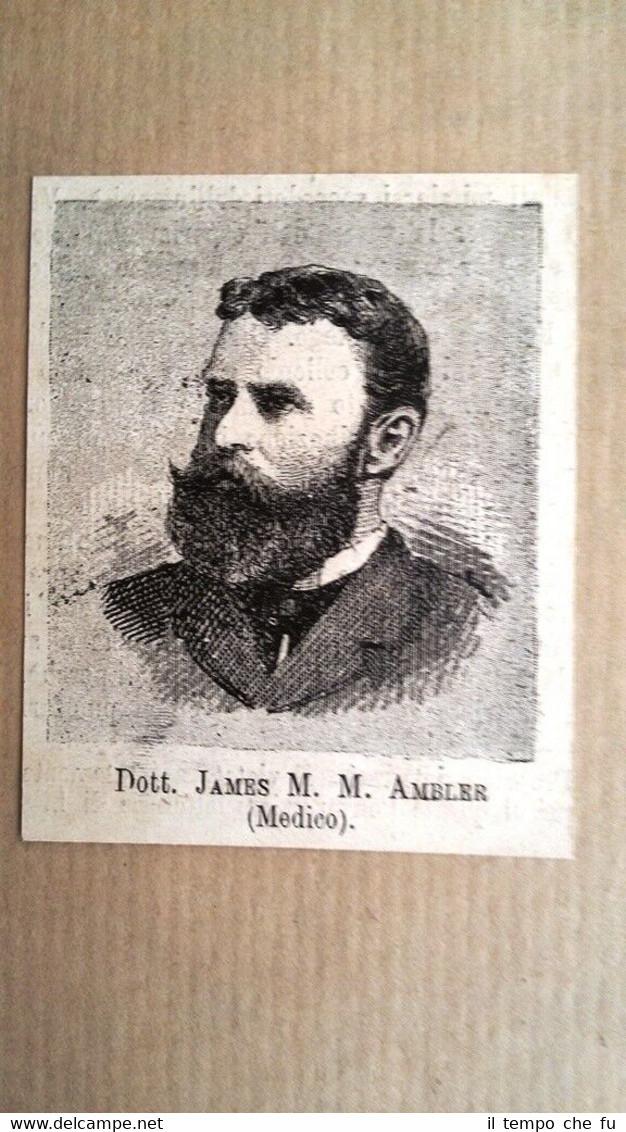 Il dottor James M. M. Ambler Incisione del 1882
