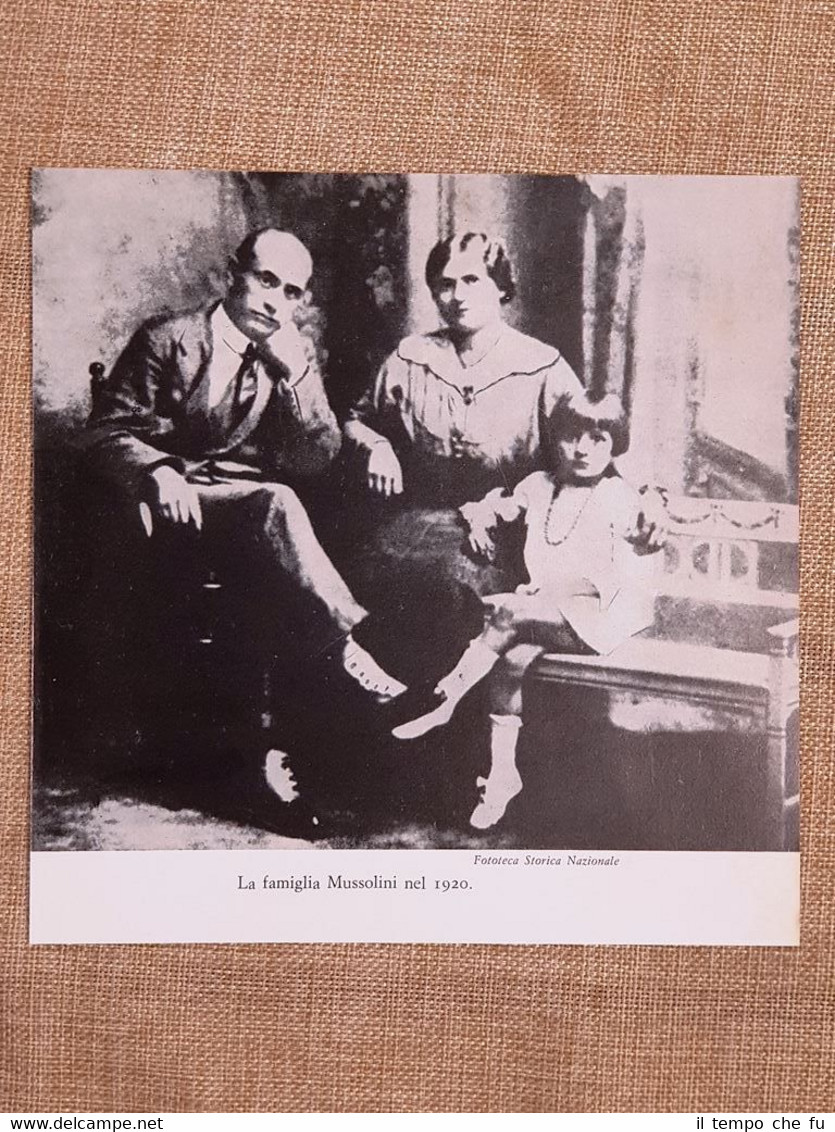 Il Duce Benito Mussolini con la sua famiglia nel 1920