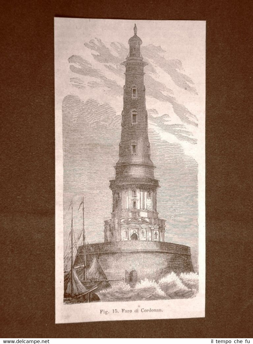 Il Faro di Cordouan nel 1875 Biarritz Francia