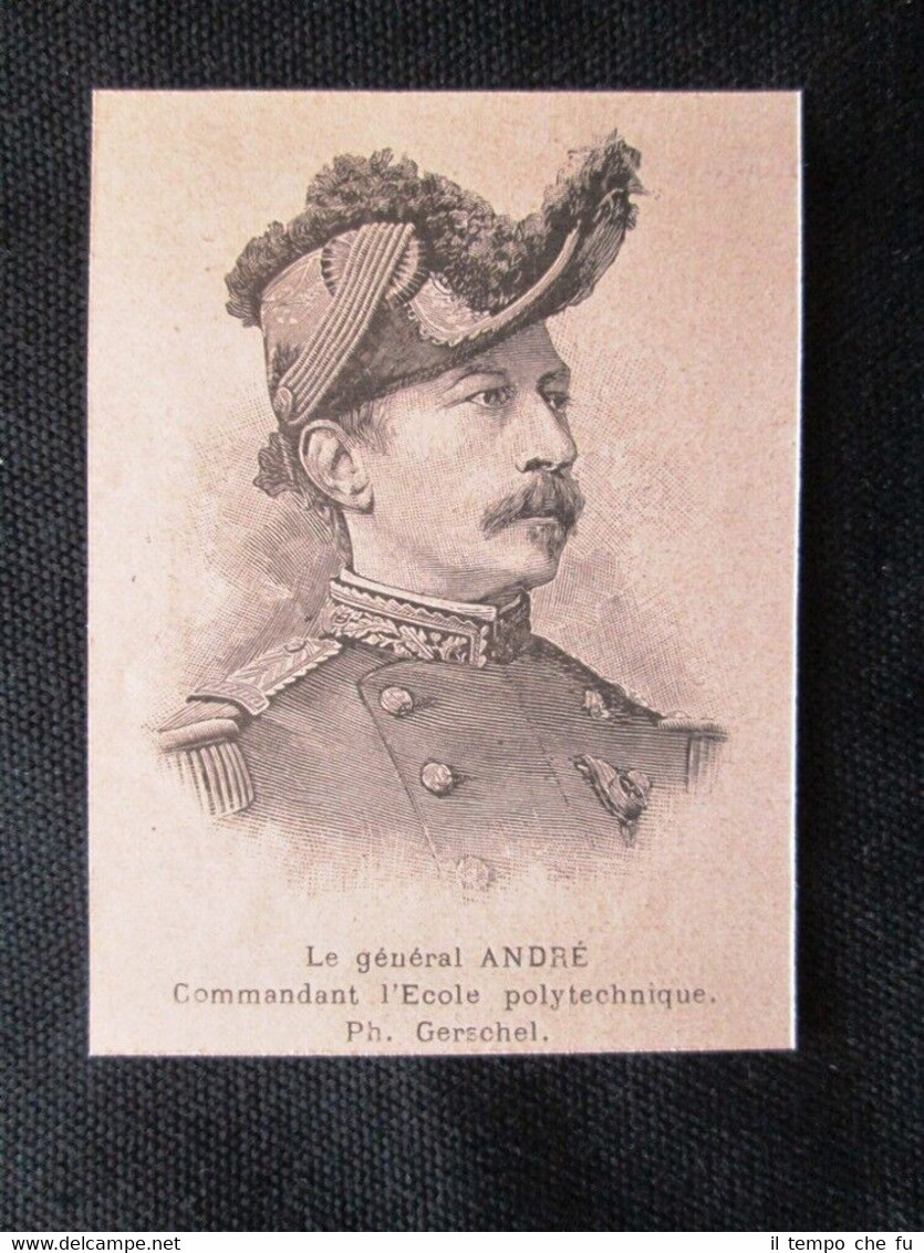 Il generale André, Comandante della Scuola Politecnica Incisione del 1894