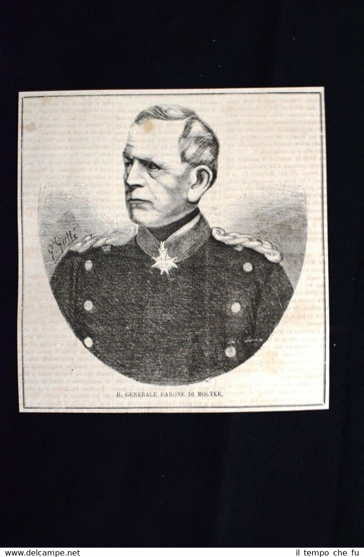 Il generale Barone Helmuth Karl Bernhard von Moltke Incisione del …