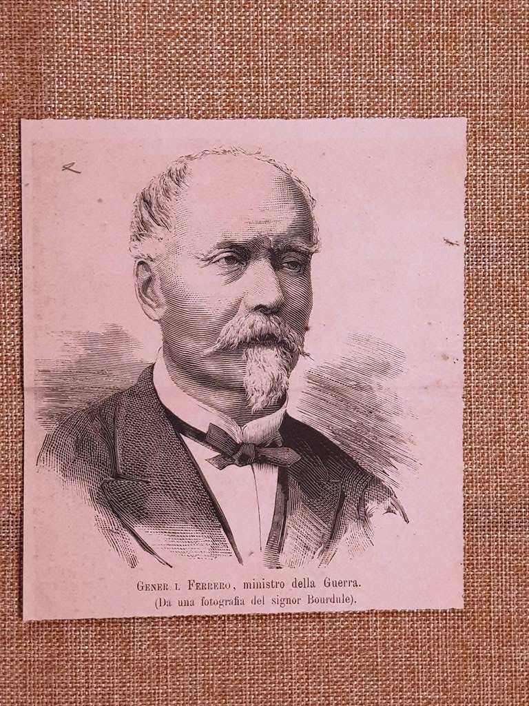 Il Generale Emilio Maurizio Ferrero nel 1881 Cuneo, 1819 Firenze, …