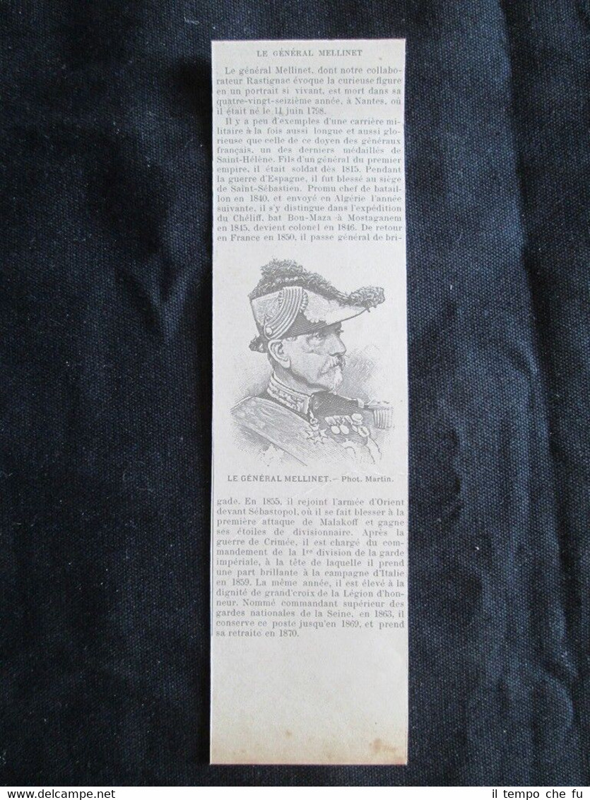 Il generale Mellinet, morto il 20 gennaio 1894 Incisione del …