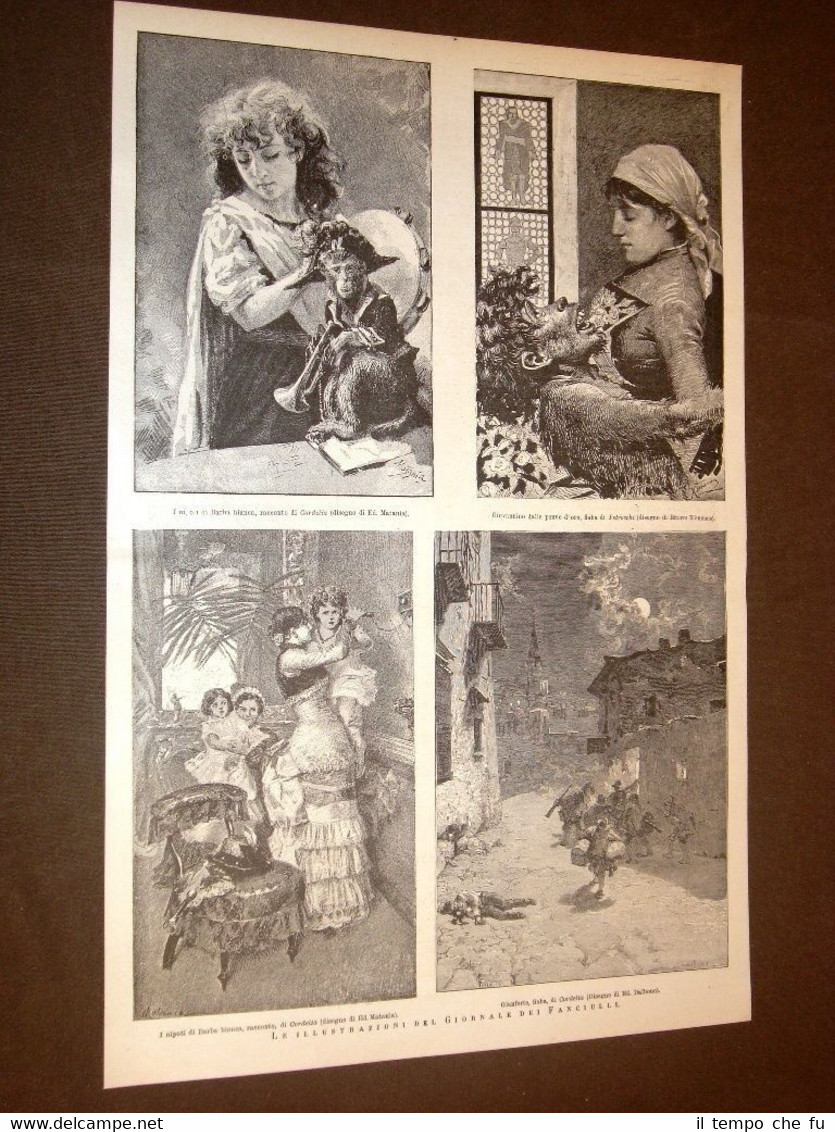 Il Giornale dei fanciulli nel 1886 Barba Bianca, Gianforte, Cordelia …