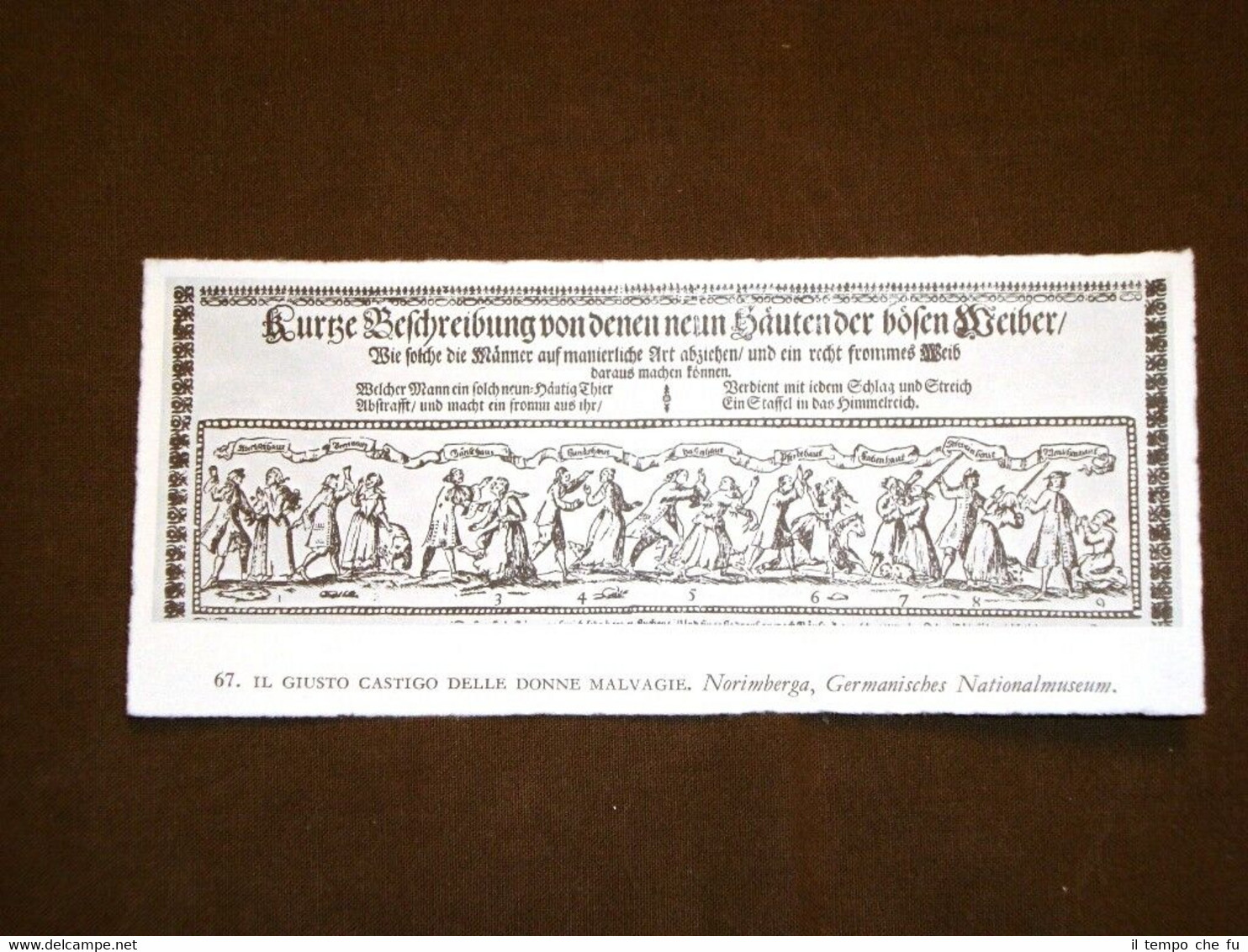 Il giusto castigo delle donne malvagie Norimberga Stampa popolare Germania