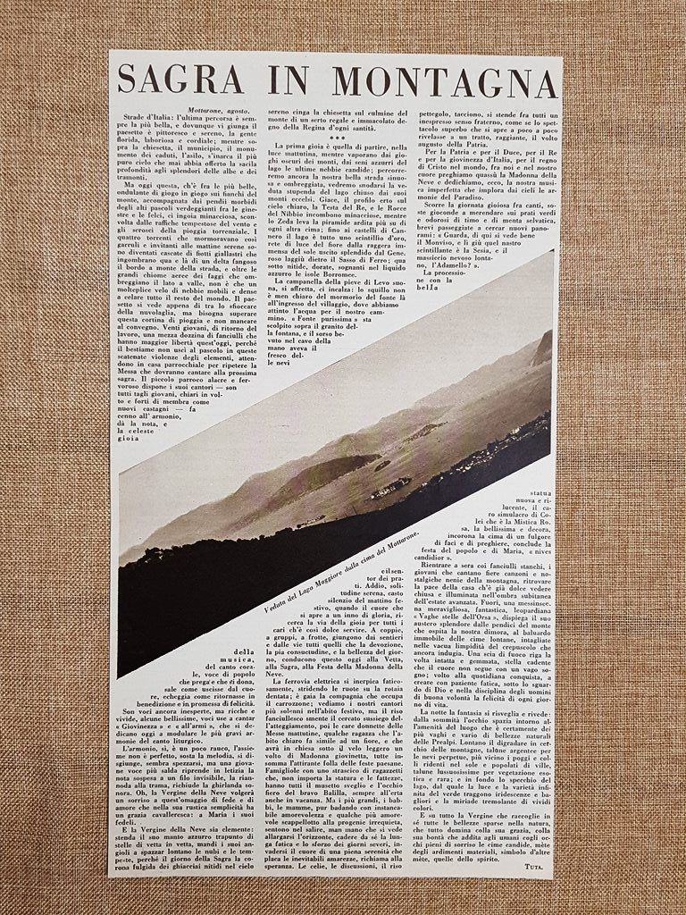 Il Lago Maggiore negli anni 30 Veduta dalla cima del …