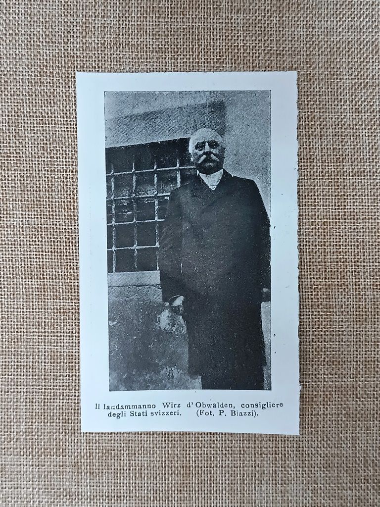 Il landammanno Wirz d'Obwalden, consigliere degli Stati svizzeri nel 1906.
