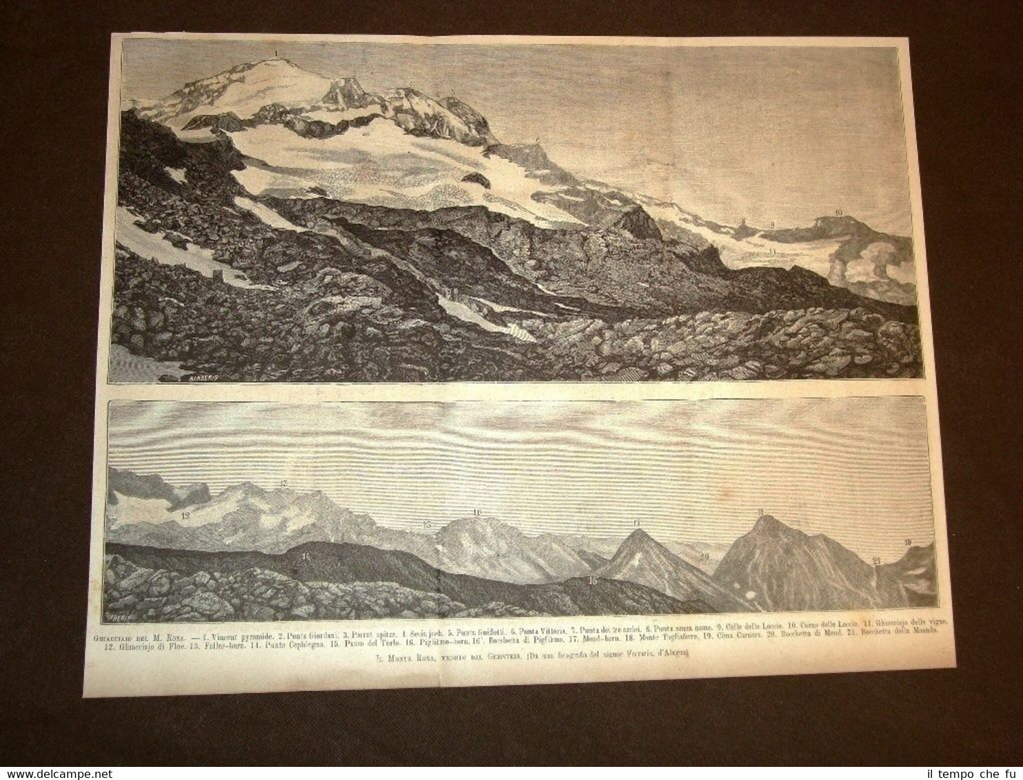Il Monte Rosa nel 1881 Veduto da Gemstein