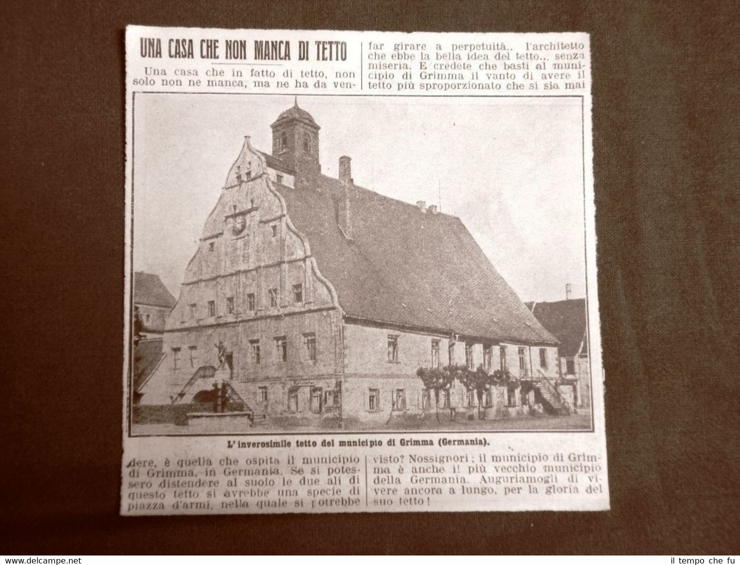 Il Municipio di Grimma nel 1913 Germania