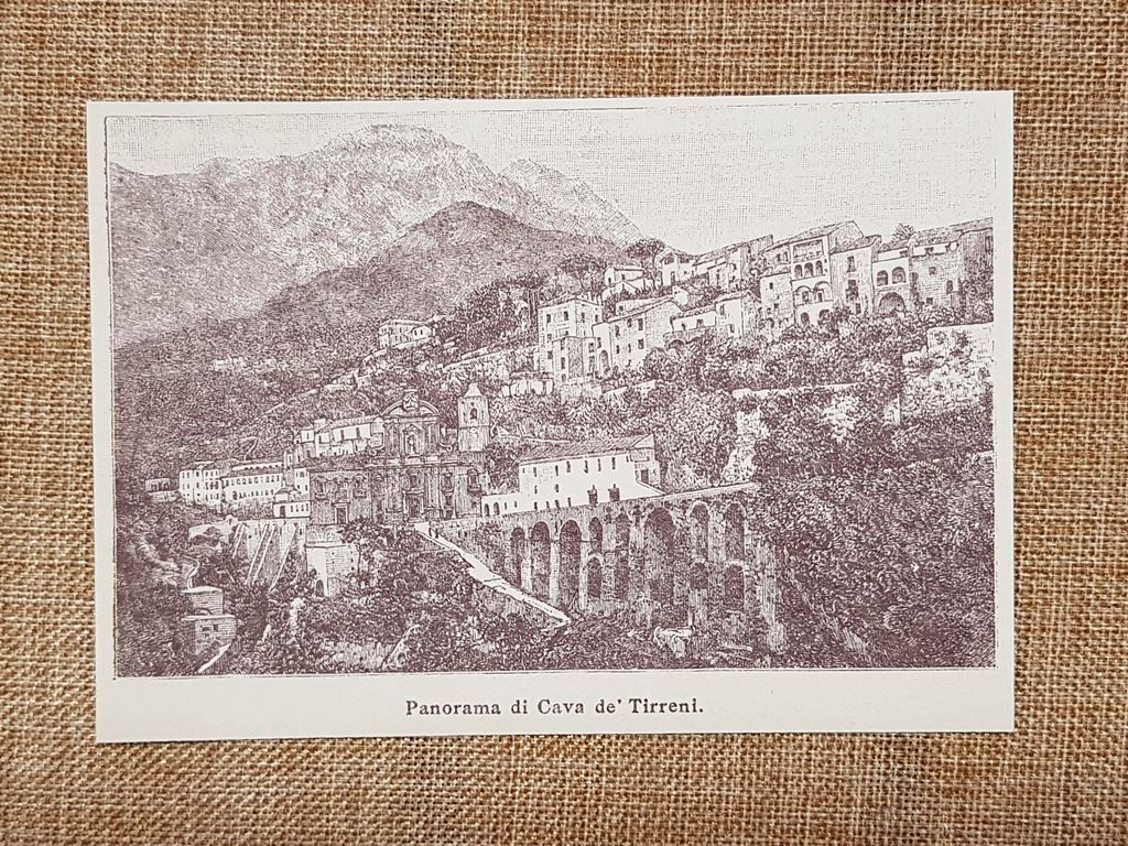 Il panorama di Cava de' Tirreni nell'800 Salerno Campania
