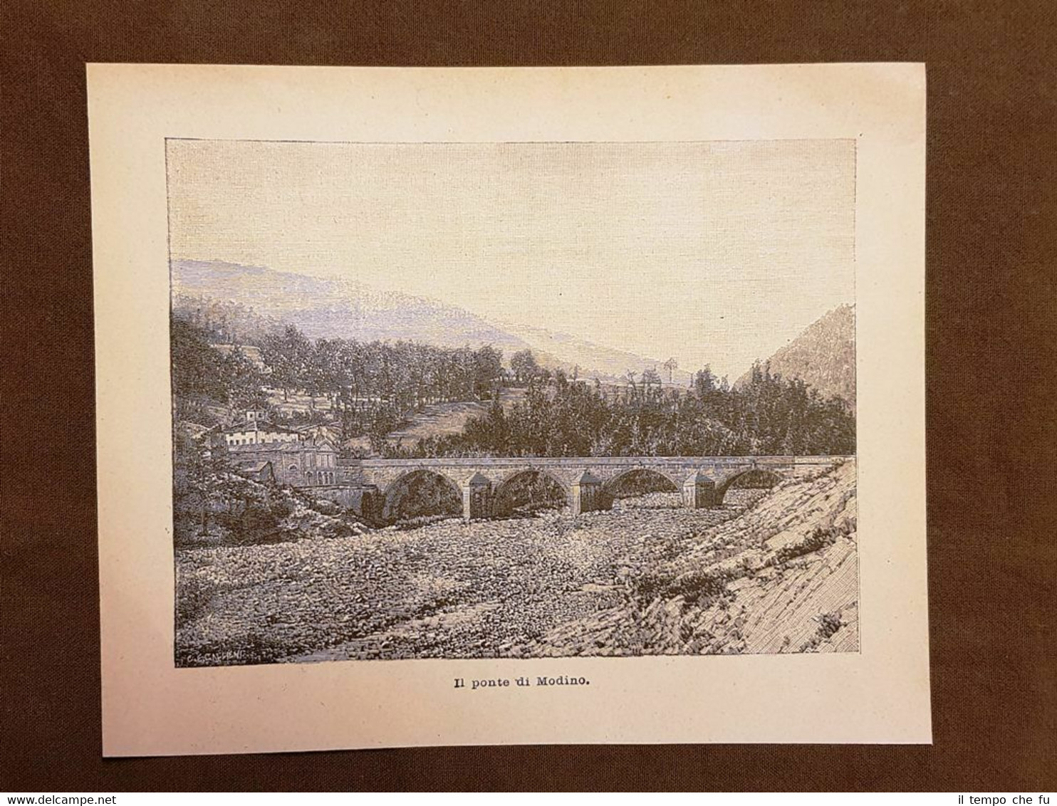 Il Ponte Modino nel 1896 Capannella