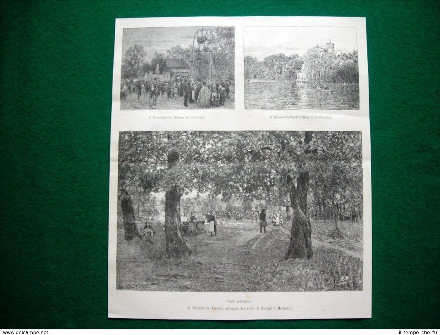 Il Prater di Vienna nel 1885 - Viale principale, il …