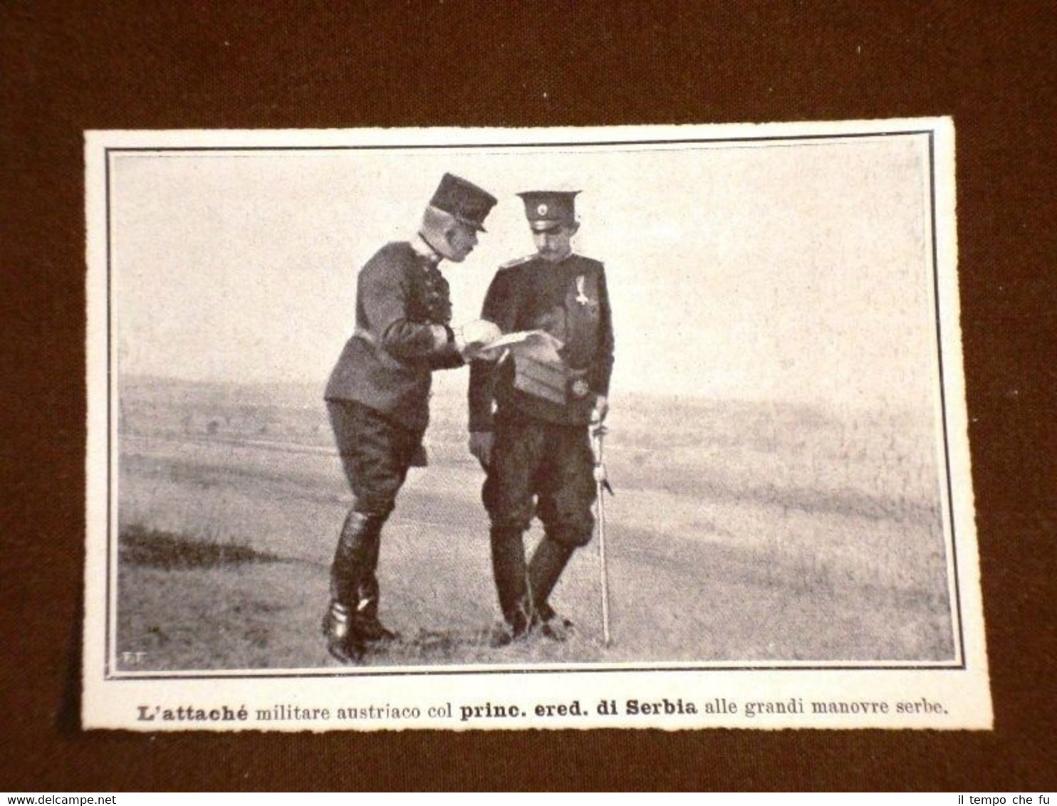 Il Principe ereditario di Serbia nel 1908 Le grandi manovre