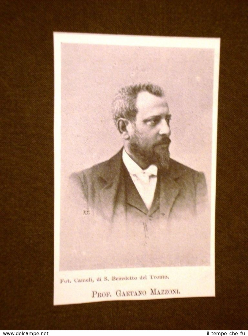 Il professore Gaetano Mazzoni nel 1899
