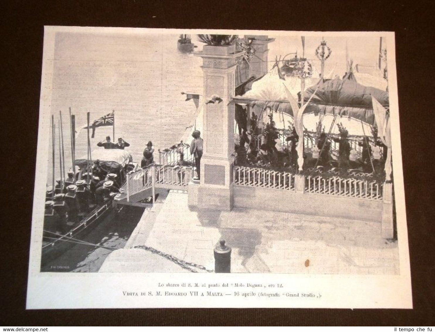 Il Re d'Inghilterra Edoardo VII a Malta nel 1903 Sbarco …