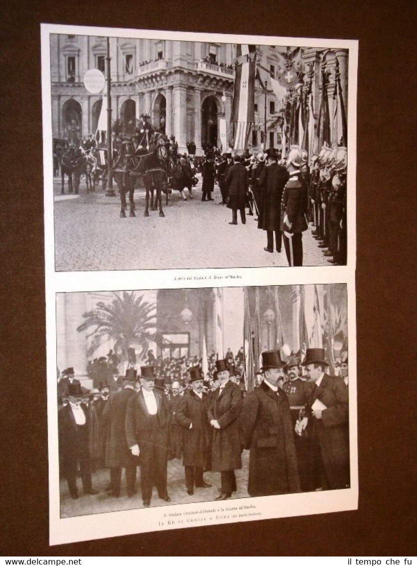Il Re di Grecia Giorgio I a Roma nel 1906 …