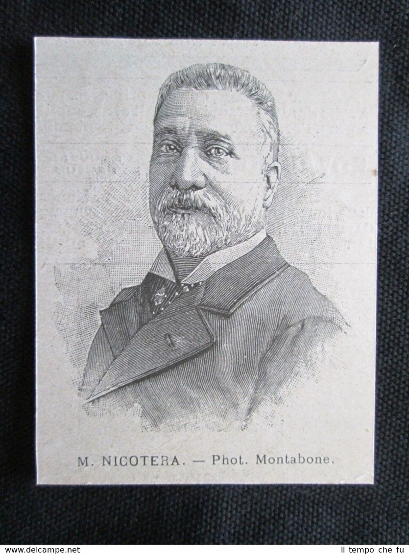 Il signor Nicotera Incisione del 1894