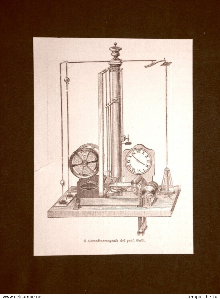 Il sismodinamografo del Professore Galli Invenzione Stampa del 1891