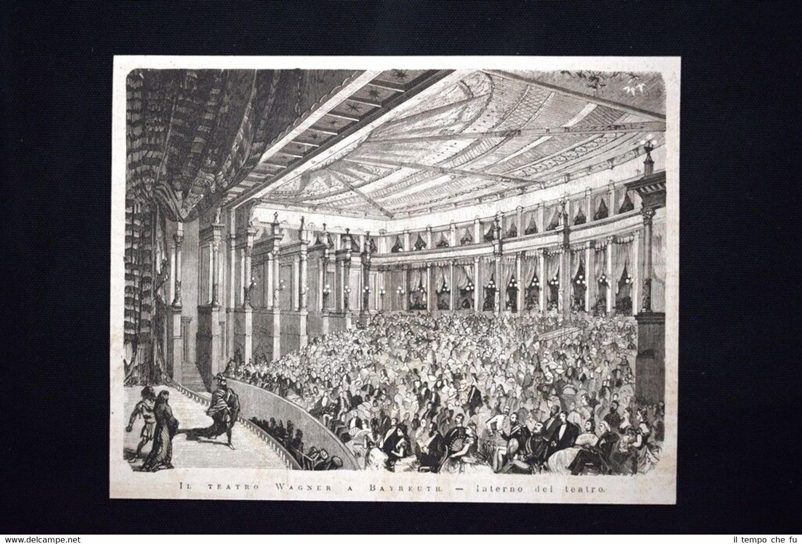 Il Teatro Wagner a Bayreuth - Interno del Teatro Incisione …