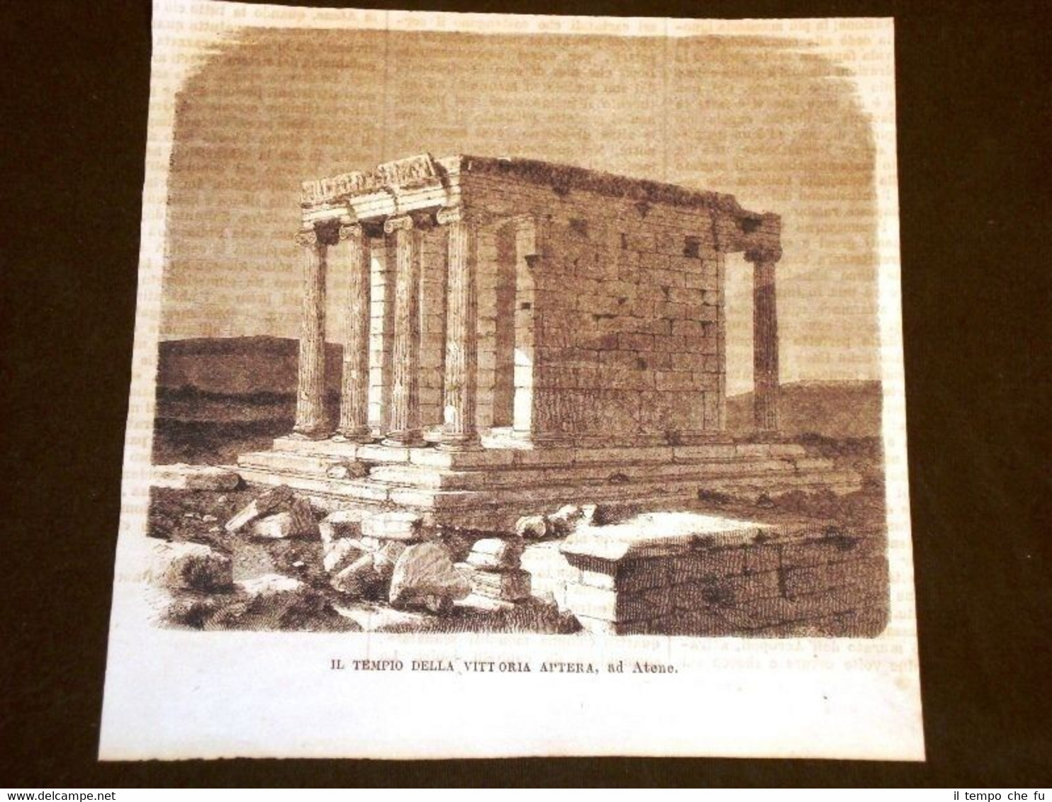 Il Tempio della Vittoria Aptera ad Atene nel 1869 Grecia