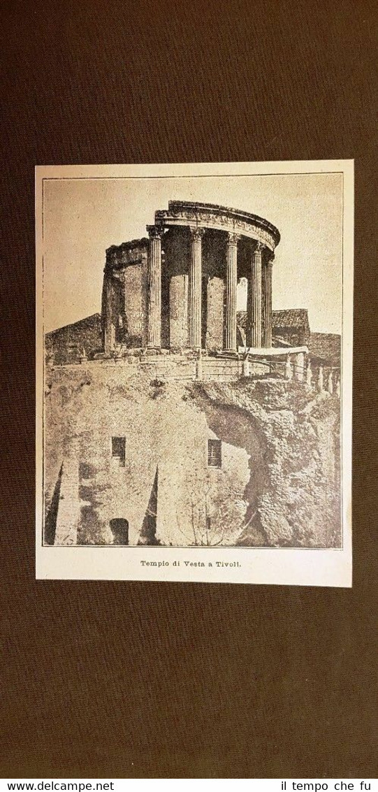 Il Tempio di Vesta a Tivoli nel 1895 Roma Lazio