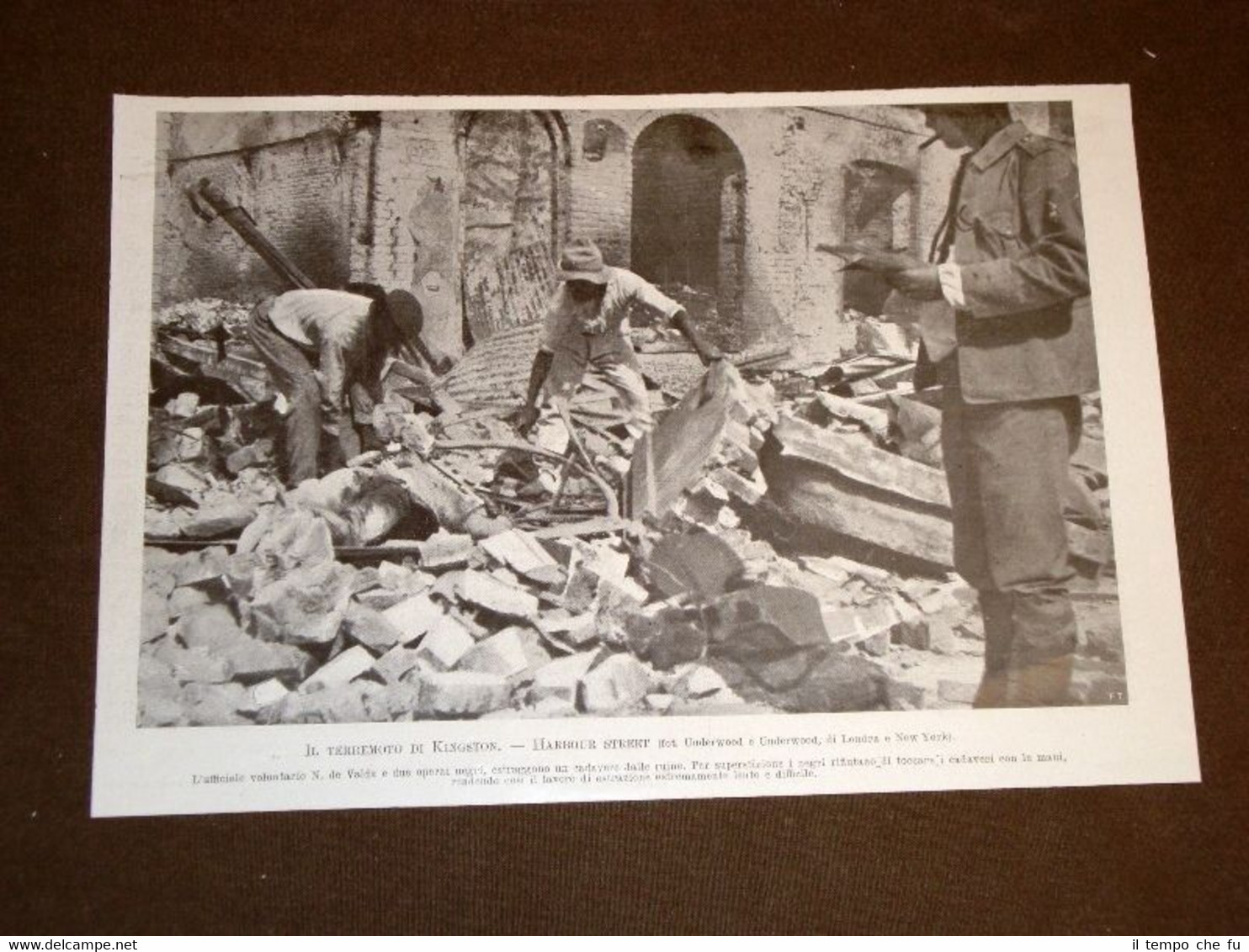 Il terremoto di Kingston nel 1907 Harbour Street Giamaica