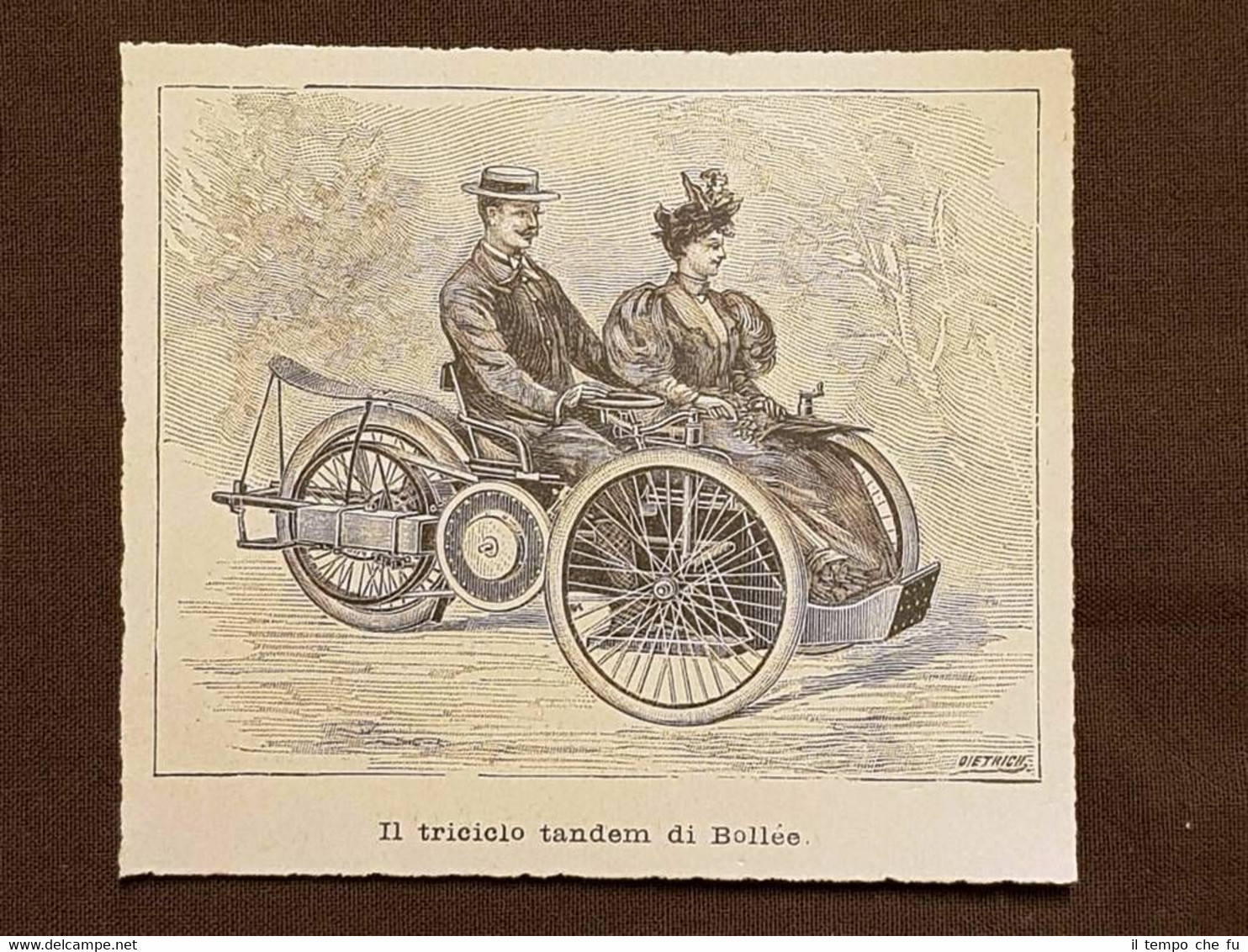 Il triciclo tandem di Bollée nel 1896 Velocipede Velocipedi o …