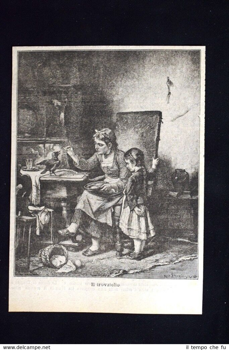 Il trovatello Incisione del 1885