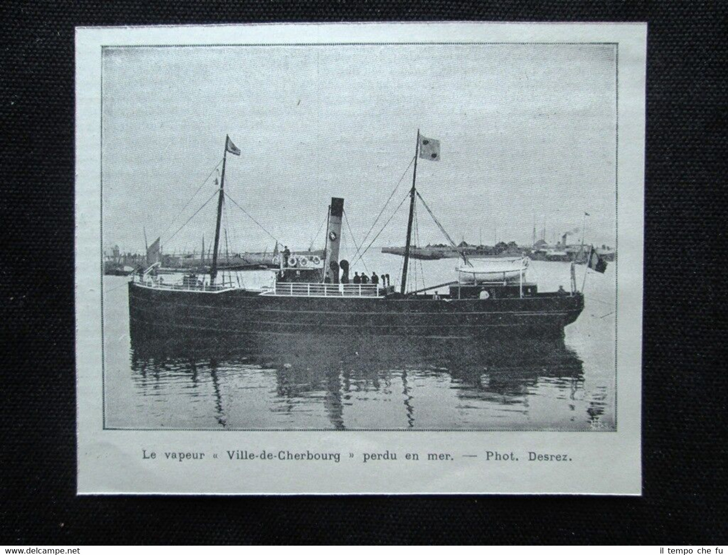 Il vapore Ville de Cherbourg perso in mare Stampa del …