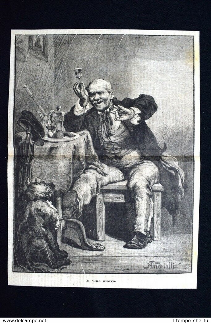 Il vino nuovo Incisione del 1876