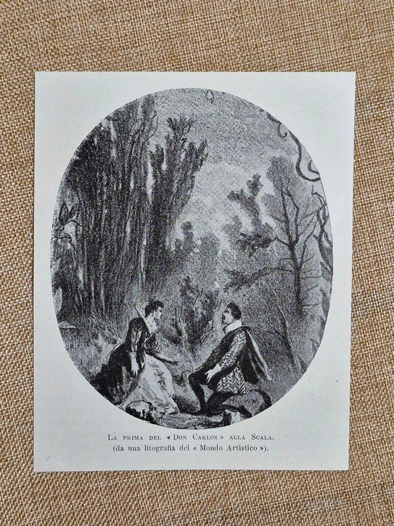 Illustrazione della Prima del Don Carlos alla Scala G. Verdi …