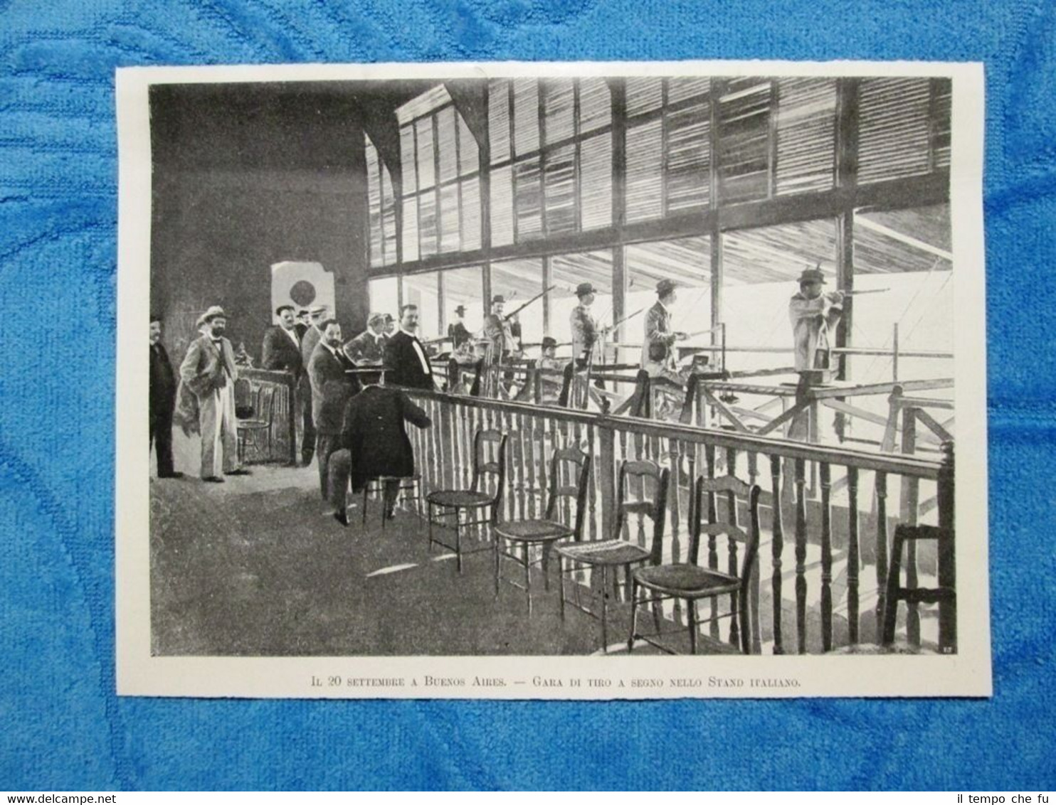 Illustrazione Italiana 1898 - Tiro a segno nello stand Italiano …