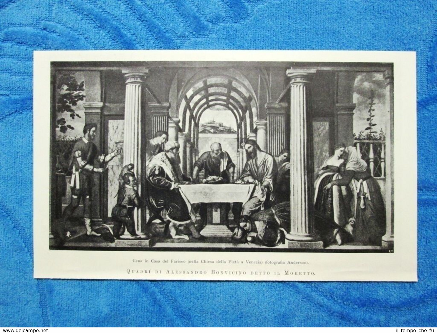 Illustrazione Italiana 1898 -Cena in casa del fariseo,di A.Bonvicino(Il Moretto)