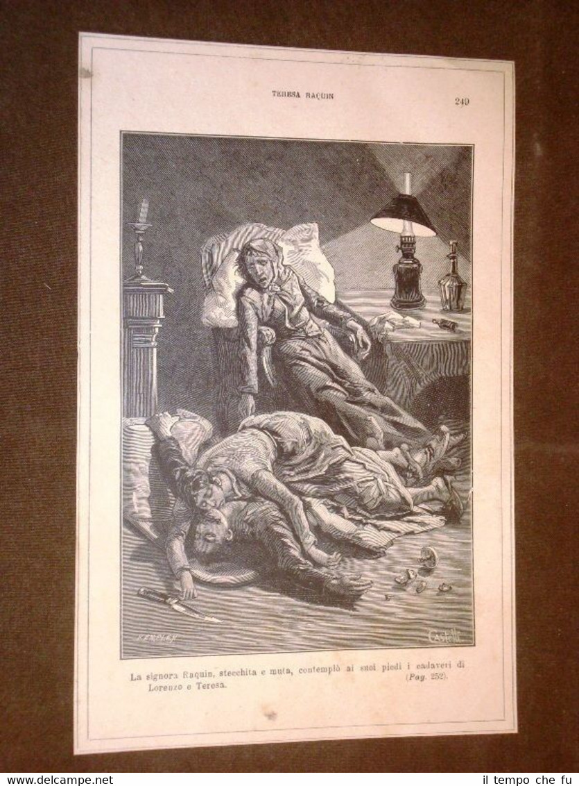 Illustrazione Teresa Raquin di Émile Zola "Paralitica cadaveri Lorenzo Teresa."