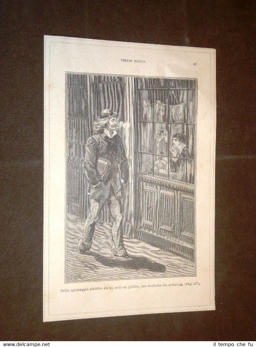 Illustrazione Teresa Raquin di Émile Zola "Teresa Notò uno studente."