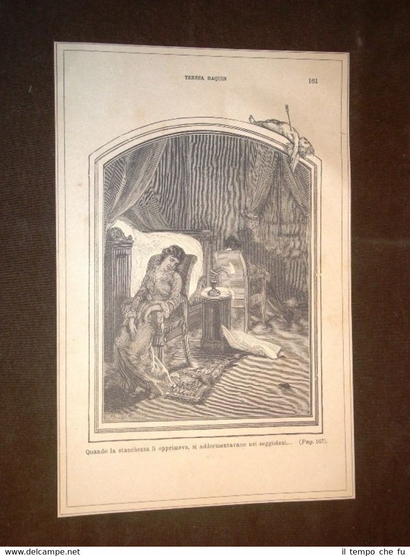 Illustrazione Teresa Raquin di Émile Zola "Tesera e Lorenzo nei …