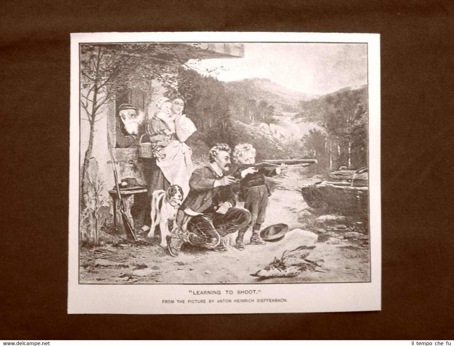 Imparando a sparare Quadro di Anton Heinrich Dieffenbach Stampa del …