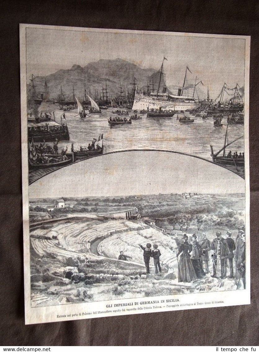 Imperiali di Germania in Sicilia nel 1896 Porto di Palermo …