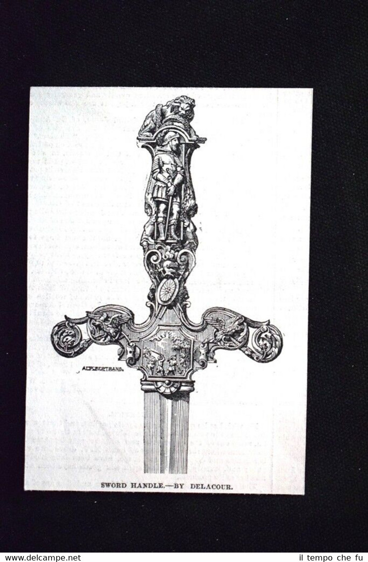 Impugnatura della spada, di Delacour Incisione del 1851