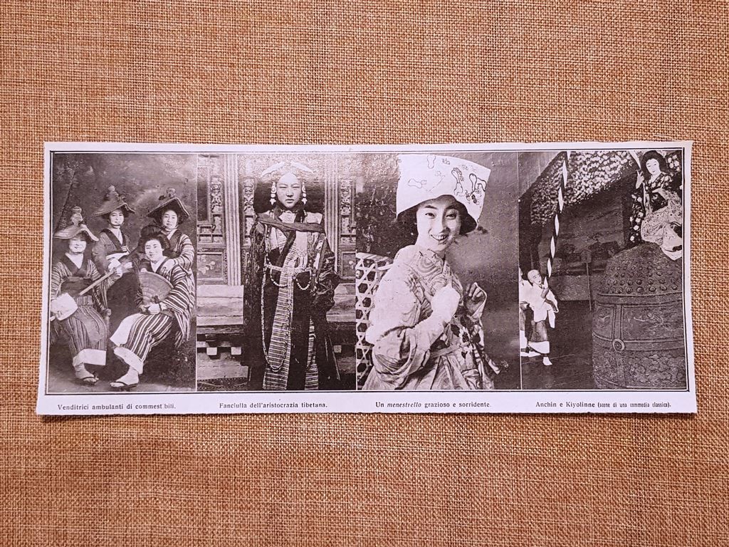 In Giappone nel 1929 Venditrici Fanciulla Menestrello Anchin Moda e …