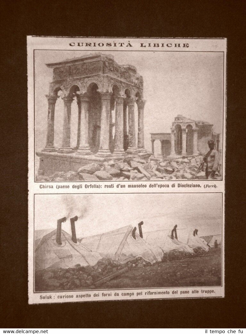 In Libia nel 1914 Mausoleo Diocleziano a Chirsa e Forni …