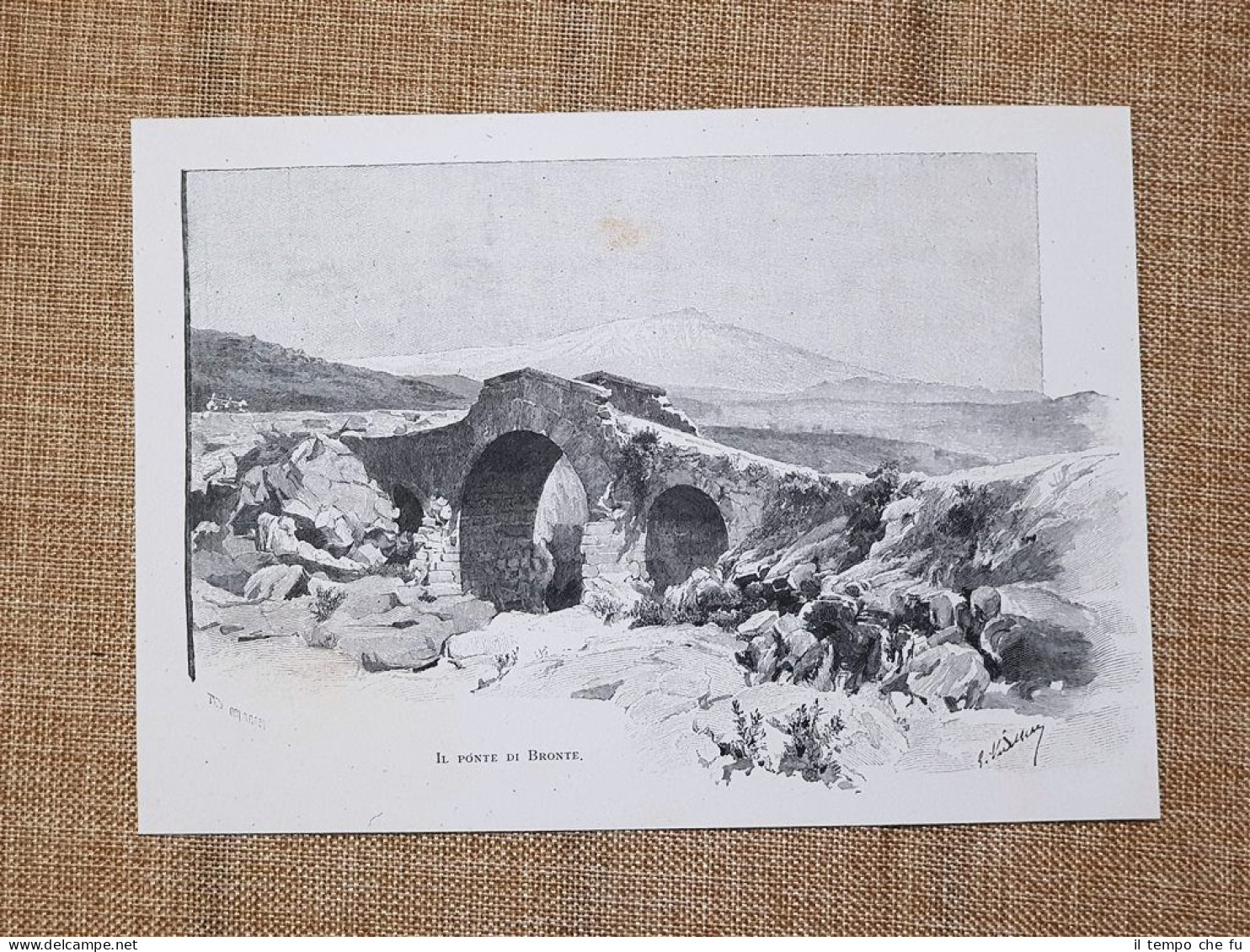 In Sicilia nel 1897 Il Ponte di Bronte Catania Gastone …